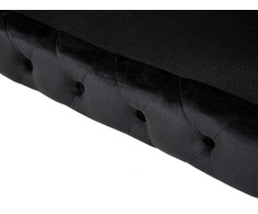 Beliani Trivietė sofa SOTRA aksominė juoda