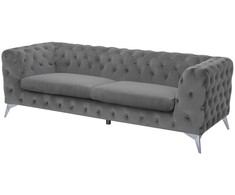 Beliani 3 vietų sofa SOTRA aksominė pilka