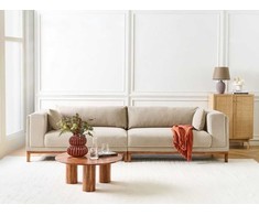 Beliani 4 vietų sofa VENG smėlio pilkos spalvos