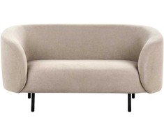 Beliani Dvivietė sofa LOEN, smėlio ir pilkos spalvos