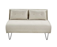 Beliani Dvivietė išskleidžiama sofa VESTFOLD šviesiai smėlio spalvos