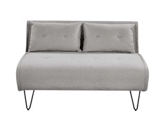 Beliani Dvivietė išskleidžiama sofa VESTFOLD šviesiai pilka