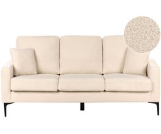 Beliani Trijų vietų sofa GAVLE Boucle, smėlio spalvos