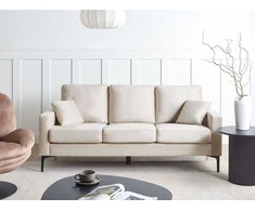 Beliani Trijų vietų sofa GAVLE Šviesi smėlio spalva