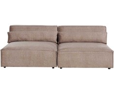 Beliani Dvivietė modulinė sofa HELLNAR, šviesiai ruda