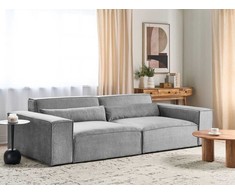 Beliani Dvivietė modulinė sofa HELLNAR pilka