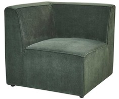 Beliani 2 vietų modulinė sofa LEMVIG, žalia, velvetas
