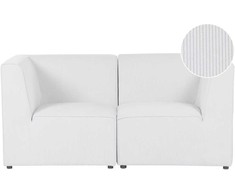 Beliani 2 vietų modulinė sofa LEMVIG, balta, velvetas
