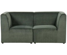 Beliani 2 vietų modulinė sofa LEMVIG, žalia, velvetas