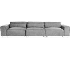 Beliani Trivietė modulinė sofa HELLNAR, pilka