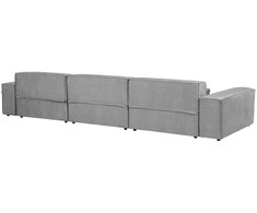 Beliani Trivietė modulinė sofa HELLNAR, pilka