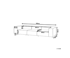 Beliani Trijų vietų modulinė sofa ARDAL smėlio spalvos