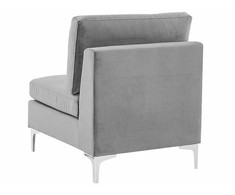 Beliani Trijų vietų modulinė sofa EVJA pilkas veliūras