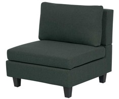 Beliani Penkių vietų modulinė sofa U formos UNSTAD tamsiai žalia