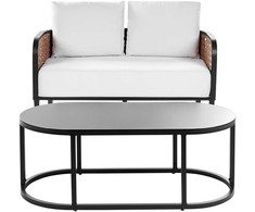 Beliani 2-vietė sodo sofa balkšva MONTEFALCO Lumarko!