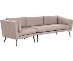 Beliani Sofa ogrodowa dla 3 osób LORETELLO Lewostronny Kremas