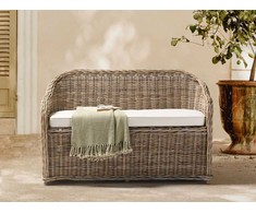 Beliani Sofa ogrodowa dla 2 osób SUSUA Rattan Naturalny