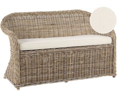 Beliani Sofa ogrodowa dla 2 osób SUSUA Rattan Naturalny