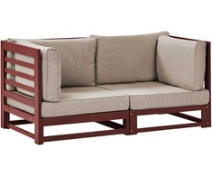 Beliani sodo sofa 2 asmenims TRANI Modulinė akacijos medienos Bordinis