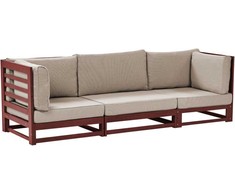 Beliani sodo sofa 3 asmenims TRANI Modulinė akacijos medienos Bordinis