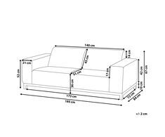 Beliani 2 vietų sodo sofa ROVIGO šviesiai pilka