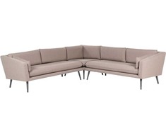 Beliani 5 vietų sodo kampinė sofa LORETELLO smėlio spalvos
