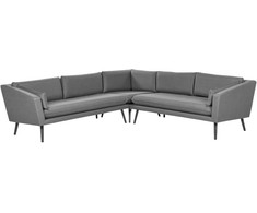 Beliani 5 vietų sodo kampinė sofa LORETELLO pilka