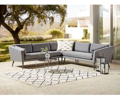 Beliani 5 vietų sodo kampinė sofa LORETELLO pilka