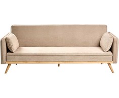 Beliani Išskleidžiama sofa ASAA šviesiai ruda