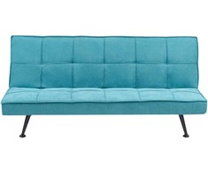 Beliani Trivietė išskleidžiama sofa HASLE, mėlyna