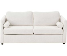 Beliani Išskleidžiama sofa INKOO, kreminė balta