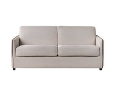 Beliani Dvivietė išskleidžiama sofa ISHOJ, šviesiai smėlio spalvos