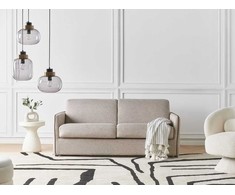 Beliani Dvivietė sofa lova ISHOJ šviesiai ruda