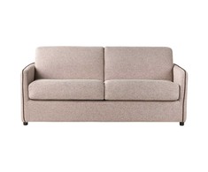 Beliani Dvivietė sofa lova ISHOJ šviesiai ruda