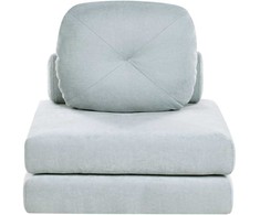 Beliani Viengulė išskleidžiama sofa OLDEN, šenilinė, mėlyna