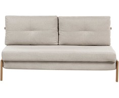 Beliani Dvivietė sofa-lova EDLAND šviesiai smėlio spalvos