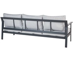 Beliani KIATO metalinė šviesiai pilka 3-vietė sodo sofa