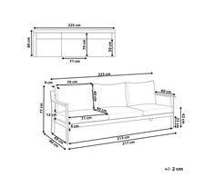 Lauko baldų komplektas Beliani 3 vietų sodo sofa KIATO metalinė tamsiai pilka