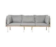 Beliani Sofa ogrodowa dla 3 osób SENISE Metal Pilka