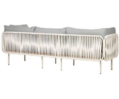 Beliani Sofa ogrodowa dla 3 osób SENISE Metal Pilka