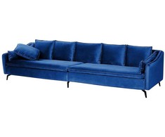 Beliani 4 vietų sofa AURE, aksominė, tamsiai mėlyna