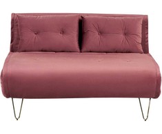 Beliani Dvivietė išskleidžiama sofa VESTFOLD, veliūrinė, rožinė