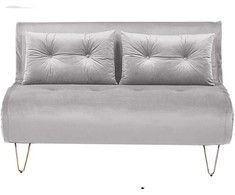 Beliani Dvivietė išskleidžiama sofa VESTFOLD, pilkas veliūras