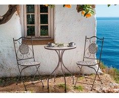 Beliani Bistro staliukas CHAPECO 60 cm 60 cm metalinis juodas
