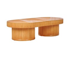 Beliani Staliukas sodo rattanowy 150 x 70 cm šviesus medis AIROLE