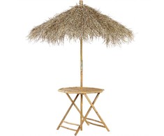 Beliani Staliukas bistro MOLISE 85 cm 85 cm Bambuko mediena Šviesiai ruda