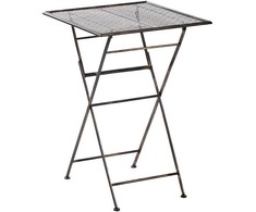 Beliani Sodo baro stalas BORMIO 60 cm 60 cm Metalinis Juodas