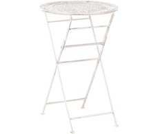 Beliani Staliukas sodo barowy TRIESTE 60 cm 60 cm Metal Jasnobeżowy