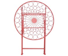 Beliani Staliukas bistro SCARIO 70 cm 70 cm Metal Raudona