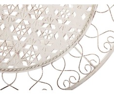 Beliani Bistro staliukas TRIESTE 70 cm 70 cm metalinis šviesiai smėlinis